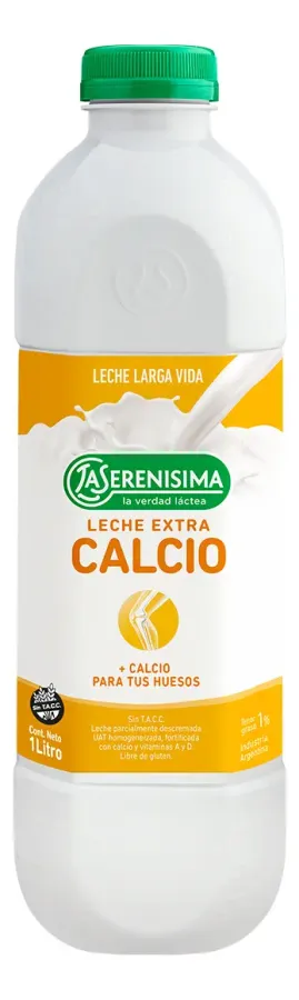 LECHE LA SERENISIMA PET EXTRA CALCIO X 1LT