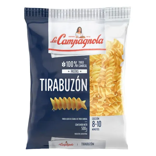 FIDEOS TIRABUZON LA CAMPAGNOLA 15 X 500GRS