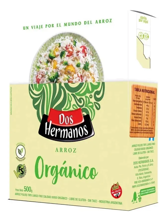 ARROZ DOS HERMANOS ORGANICO LF 10 X 500GRS