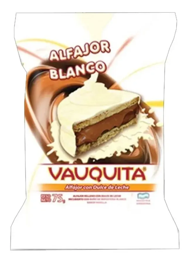 ALFAJOR VAUQUITA TRIPLE BLANCO CHOCO 24 X 72GRS