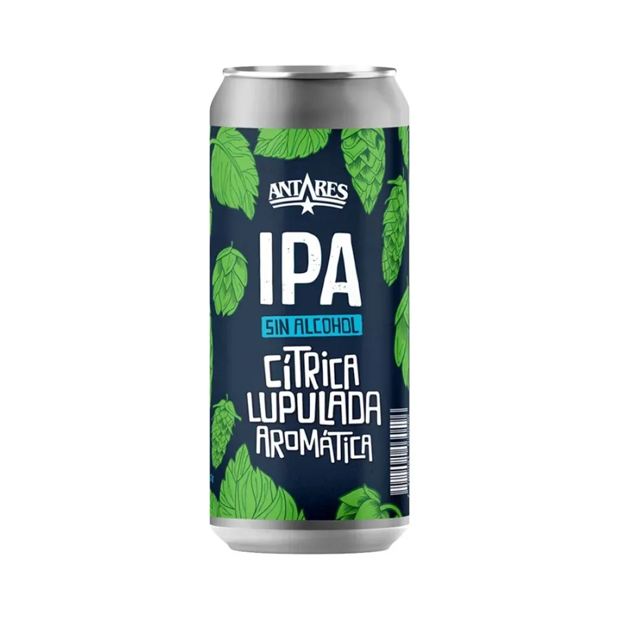 LATA CERVEZA ANTARES IPA SIN ALCOHOL X 473CC