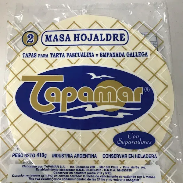 TAPAS TAPAMAR PASCUALINA HOJALDRE