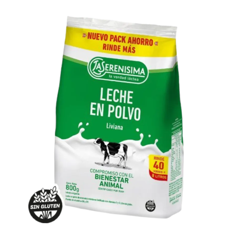 LECHE EN POLVO LA SERENISIMA DESCREM X 800 GR