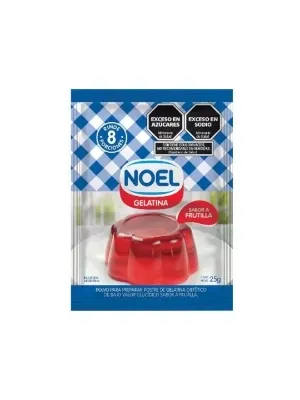 GELATINA NOEL FRUTILLA 6 X 8 X 25GRS