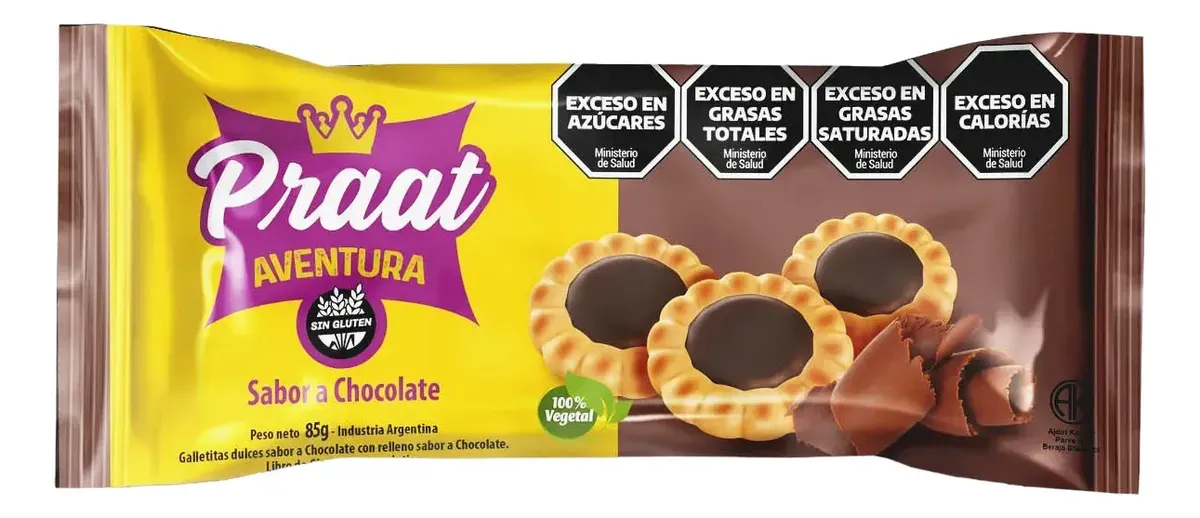 GALLETITAS PRAAT AVENTURA CHOCO CON CHOCO 20 X 85GRS