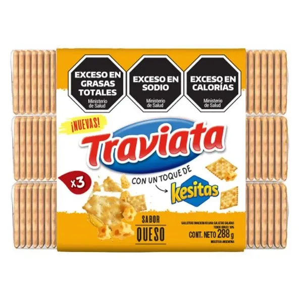 GALLETITAS TRAVIATA CRACKERS KESITA TRIPACK 12 X 3 X 9