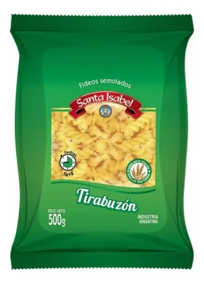 Fideos Tirabuzon 500 Gr Santa Isabel