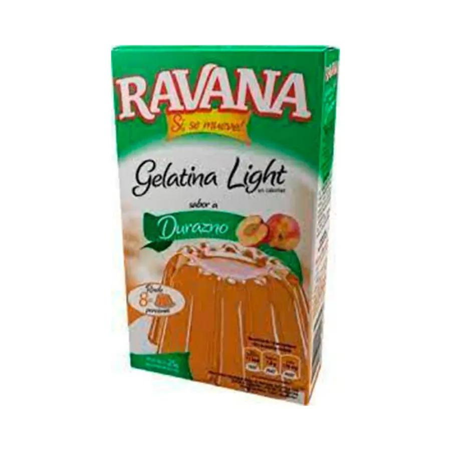 GELATINA RAVANA DIET DURAZNO 12 X 25GRS
