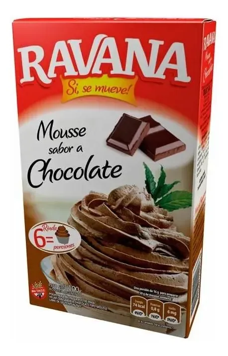 MOUSSE RAVANA CHOCO 12 X 100GRS