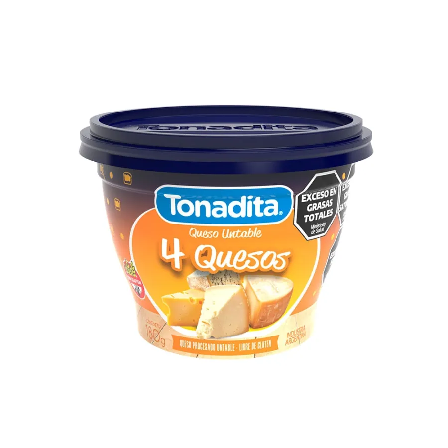 QUESO UNT TONADITA 4 QUESOS X 180GRS