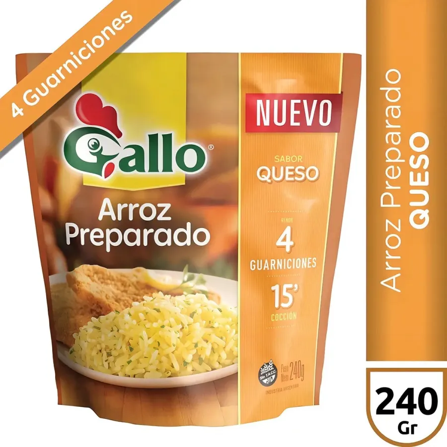 GALLO ARROZ PREP SABOR QUESO X 240GRS