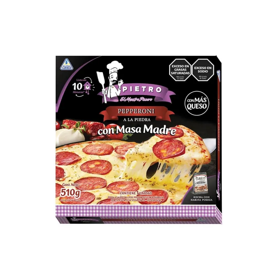 PIZZA PIETRO PEPPERONI 9 X 510GRS