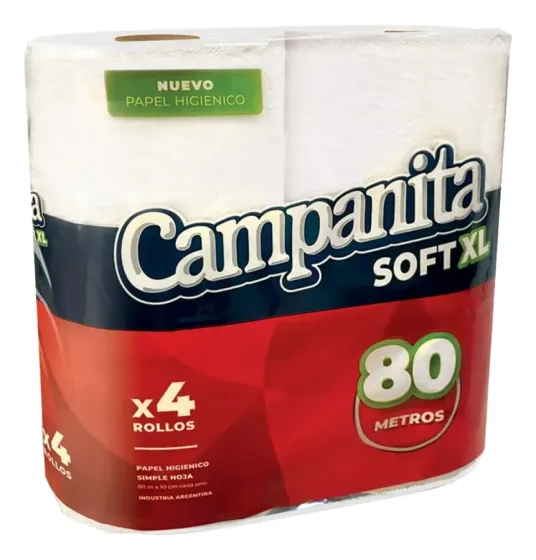 Campanita Papel Higienico X4 SOFT
