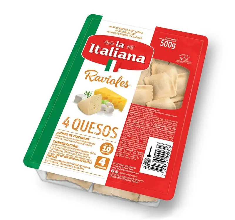 RAVIOLES 4 QUESOS LA ITALIANA *500 GRS