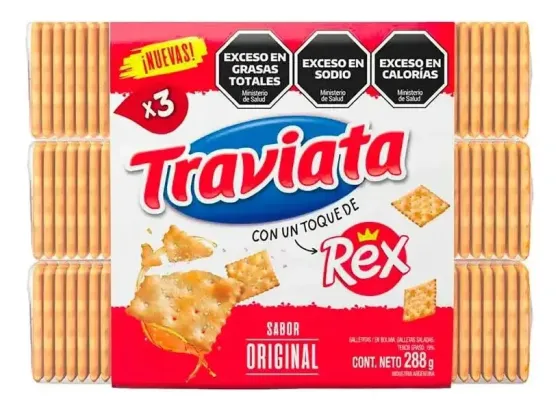 GALLETITAS TRAVIATA CRACK REX TRIPACK 12 X 3 X 96GRS