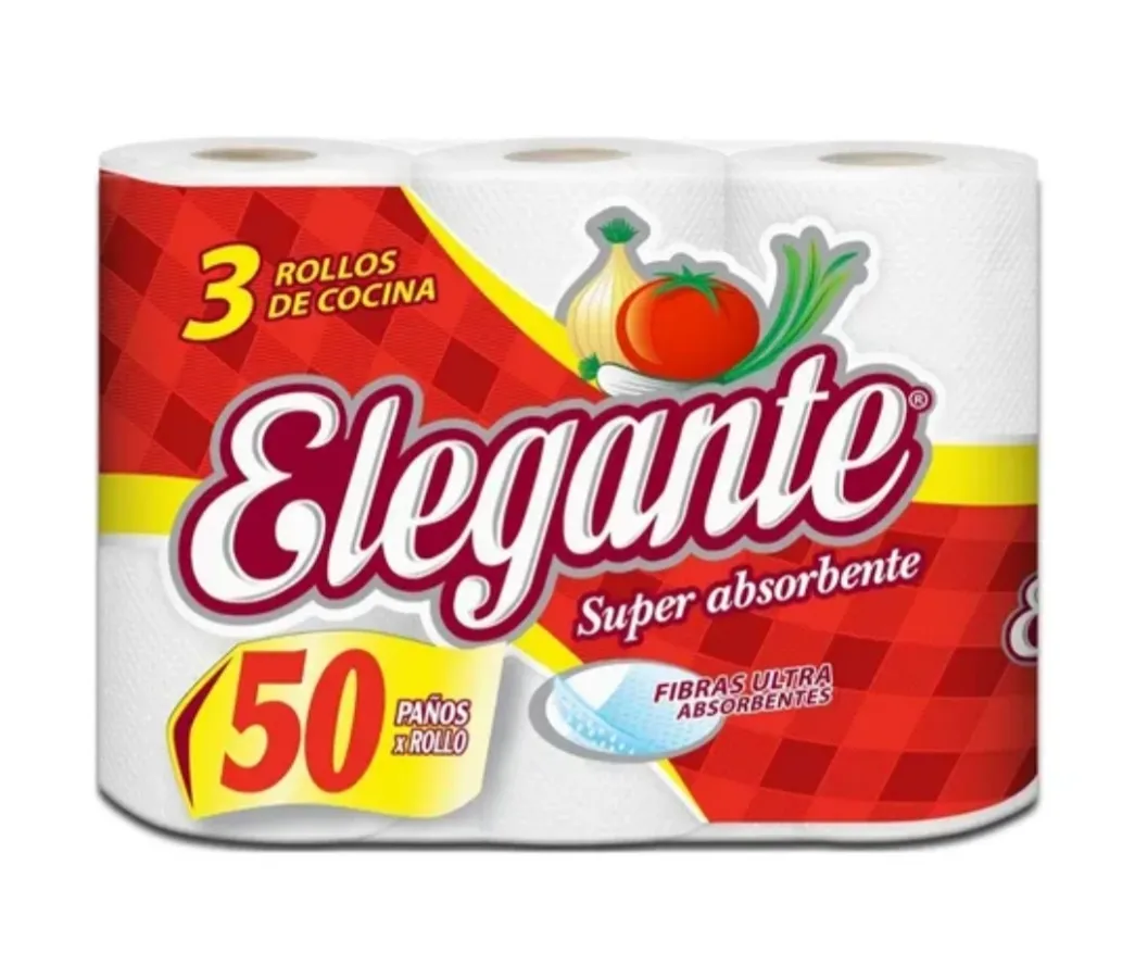 ROLLO DE COCINA ELEGANTE 8*3*50 PA&Ntilde;OS