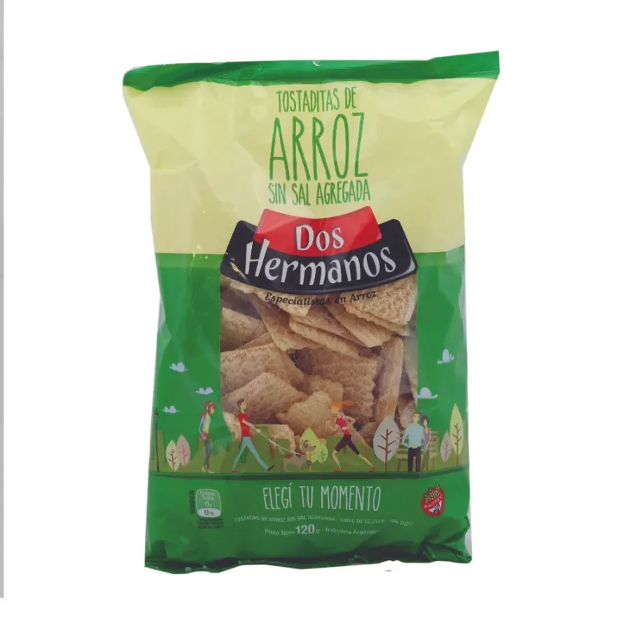 TOSTADAS ARROZ DOS HERMANOS SIN SAL 10 X 120GRS