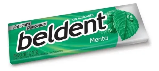 CHICLE BELDENT MENTA X 20 UNIDADES