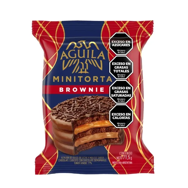 ALFAJOR MINI TORTA BROWNIE 21*71.5GRS