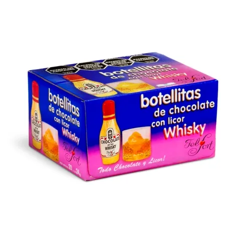 Botellitas de Chocolate con Whisky FELFORT 20 unidades
