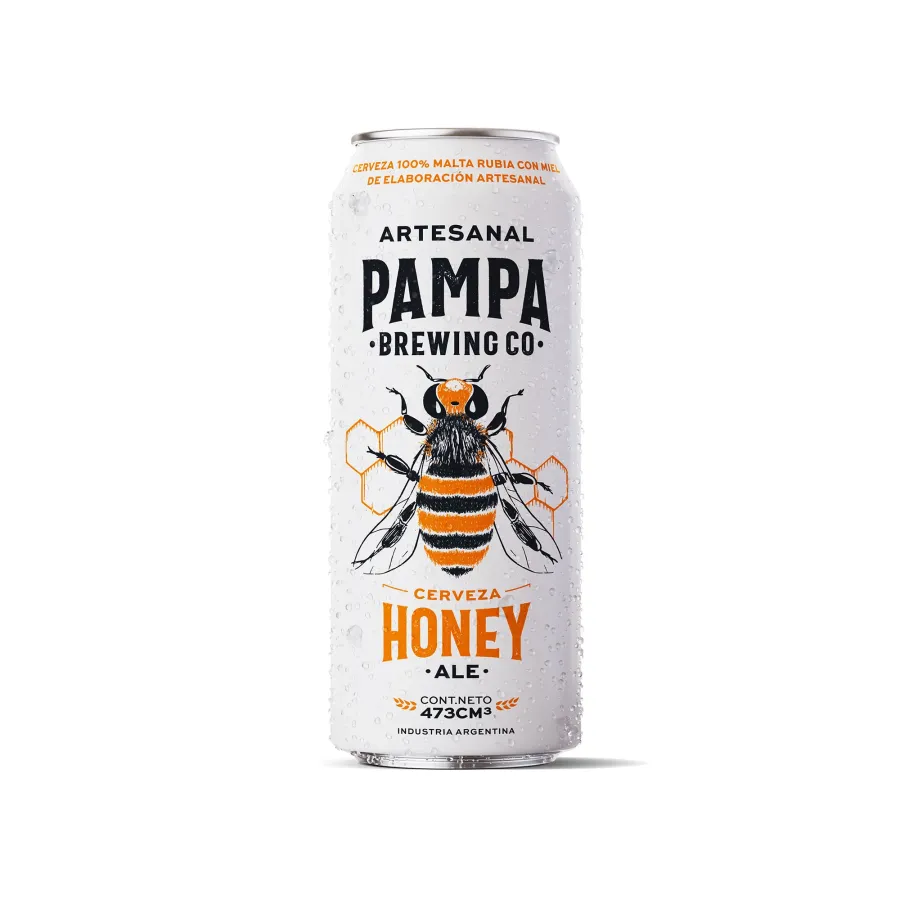 LATA CERVEZA PAMPA BREWING HONEY 6 X 473CC