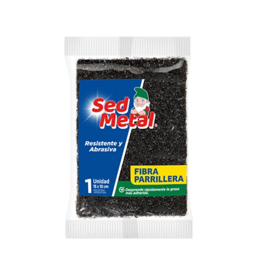 FIBRA SED METAL PARRILLERA NEGRA