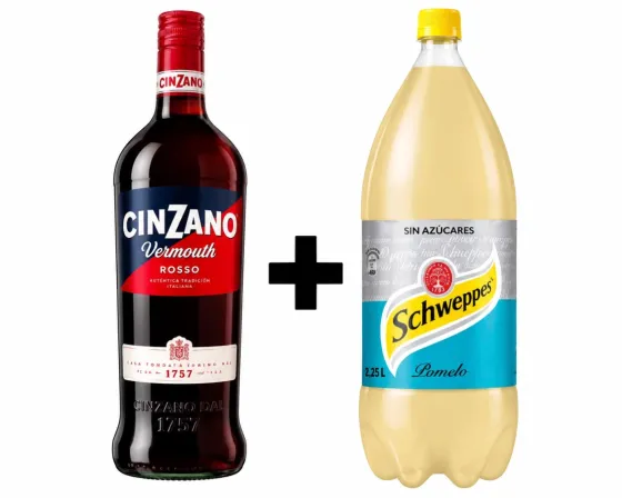 COMBO CINZANO 1LT + SCHWEPPES POMELO 2.25LT